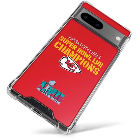 NFL Kansas City Chiefs Super Bowl LVII Champions Google Pixel 7a Clear Case